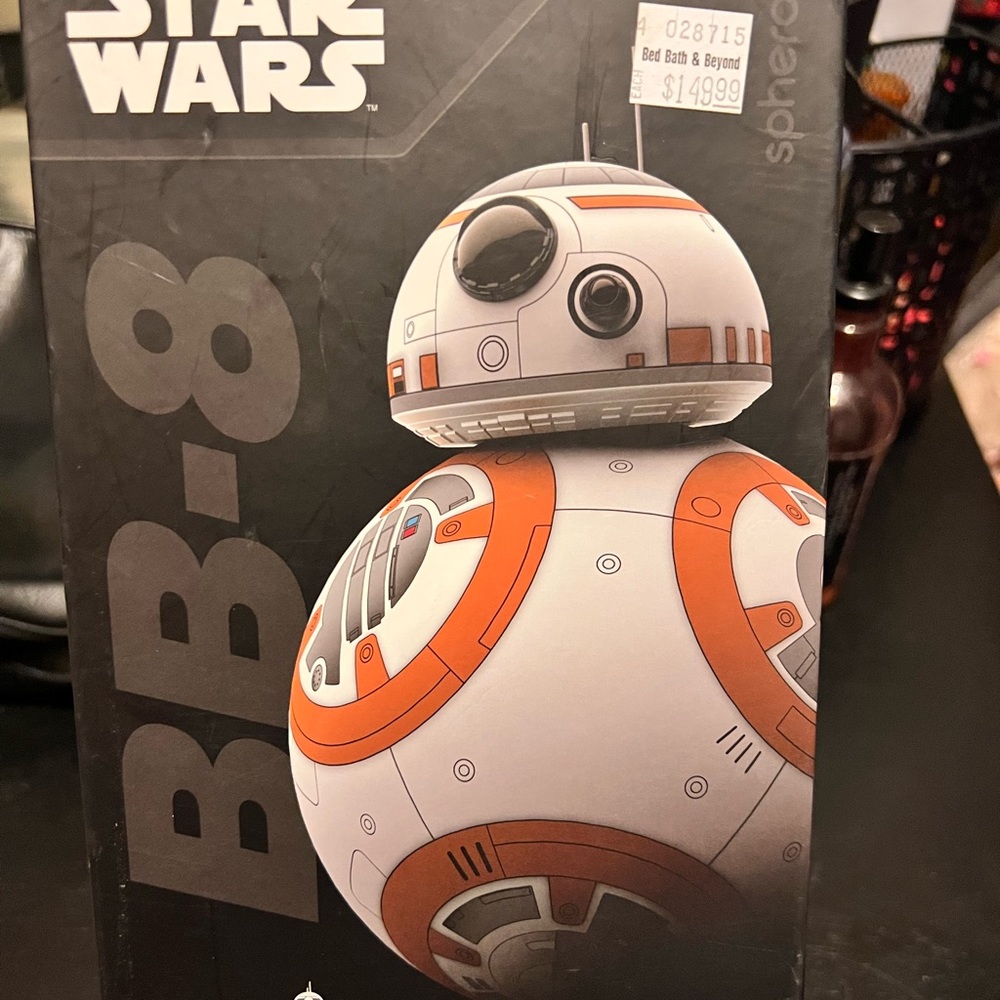 Star wars he talks,moveacross the floor.He is a cutie!Hes brand new in the box!